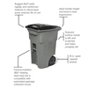 Toter 64 gal Trash Can, Greenstone ANA64